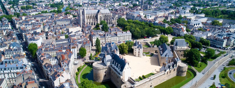 Vue panoramique de la ville de Nantes